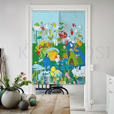 kirahosi 복고 모던 주방 창문 커튼 가리개 인테리어 못없이 공간분리 369호+덧신증정 Ay4wuag, 옐로우 30