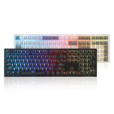 콕스 COX 엠프리스 RGB PBT 108키 완전방수 무접점 게이밍 키보드 블랙 & 화이트 (35g/50g)