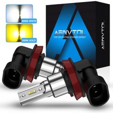 AENVTOL 캔버스 LED 안개등 2 개 2800lm H8 H11 H16JP 9005 HB3 HB4 폭스바겐 벤츠 아우디 A3 8P A4 B8 B6, 04 H11, 01 6000 천개 차가운 흰색, 2개