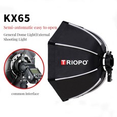 소프트박스 TRIOPO KX 소프트 박스 팔각형 우산 라이트 박스 Godox AD200 V1 Speedlite 플래시 라이트 사진 스튜디오 액세서리 65cm 90cm, 2.KX SOFTBOX - 65cm, 1개