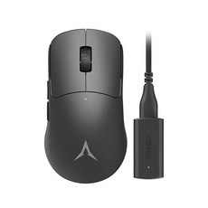 앱코 미니 유무선 게이밍 마우스 + 파라코트 케이블 + 테프론 피트 세트 H140R 4K-R, 블랙
