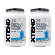 2개 Scivation 싸이베이션 Xtend 엑스텐드 오리지널 BCAA 블루 아이스 소다 90 서빙 1314 g