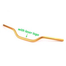 오토바이 핸들 바 알루미늄 합금 T6061 더트 핏 바이크 양극 산화 처리 바 녹 방지 7/8 인치 22mm, [04] Gold-laser logo, 04 Gold-ler logo