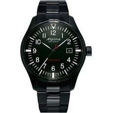 해외1519928 Alpina 남자 스위스 쿼츠 Sport 시계 with Stainless steelblack PVD strap 18 (model: AL-2