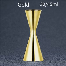 바 측정 칵 지거 도구 액세서리 실버 구리 골드 바웨어 스타일, Gold 30-45ml 2, 1개