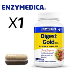 Enzymedica 다이제스트 골드 with AT프로 타블렛, 90정, 1개