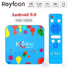 H96 미니 안드로이드 9.0 tv 박스 allwinner h6 6 k h.265 usd3.0 듀얼 와이파이 hdr 지원 구글 플레이어 유튜브 셋톱 박스 4 기가 바이트 32 기가 바이트 128 기가 바이트, Eu 플러그, 러시아