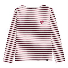 비욘드클로젯 비욘드클로젯 NOMANTIC CLASSIC BOAT NECK STRIPE T-SHIRTS BURGUNDY (5077866)