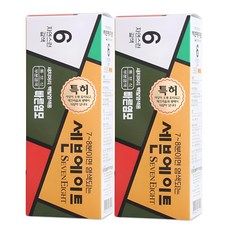 세븐에이트 새치 염색약, 6호 자연스런갈색, 2개