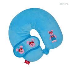 위글위글 버니 극세사 기내 여행 용 목베개 수면안대 세트