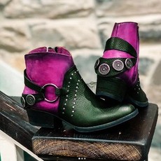 해외직구 빈티지 징 코인 앵글부츠 3종 보헤미안 로우힐 구두 by the shoes on