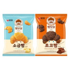 농심 빵부장 소금빵 55gx3개+초코빵 55gx3개, 330g, 1세트