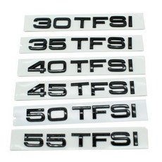 30 엠블럼 35 A4 Q8 A5 50 45 로고 스티커 40 리어 아우디 차량용 60 Q3 배지 ABS A6 Q7 트렁크 글자 A7 Q5 데칼 TFSI 55 A8 Q6 A3, 1개, 6) Gloss Black 55 TFSI