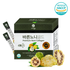 노니 콜라겐 바른노니골드 1일1포로 콜라겐일일권장량 섭취, 60포, 10ml