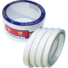 학용품 금성 양면 테이프 12mm x 4EA 10M 낱개 박스테이프 사무용품 문구 데스크용품 서류정리, 4개