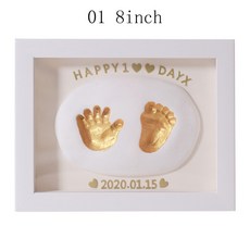뉴타임즈10 손발도장 수족날탕 태모기념품 diy 신생 아기 손도장 만월액자 XT20 A10, 01 8inch