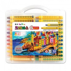 문교레일크레파스24색