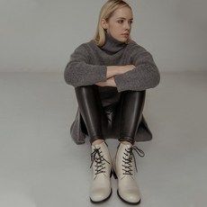 시크덩꼬페이턴트레이스업가보시통굽하프워커힐