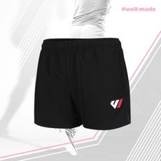 위프와프 여자 검정색 3부 반바지 W3W2131