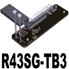 노트북외장그래픽카드 외장형 USB TO HDMI M.2 NVMe/ PCIe X4 / WiFi 키 A.E/MPCIe-PCI-E X16 3.0 GPU 연장 케이블 어댑터 외부 노트북, [02] 50cm, [04] R43SG-TB3