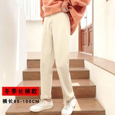 베이비윙 빅사이즈배기바지 빅사이즈배기팬츠 모직 자녀 겨울 가을 두꺼운 셋업 스트레이트핏 일자 튜브 와이드 루즈핏 뚱뚱한