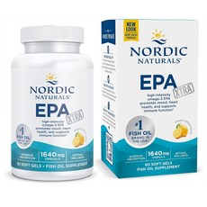 노르딕내츄럴스 EPA Xtra 오메가3 1640mg 1060/ DHA 260 레몬맛 60정, 1개