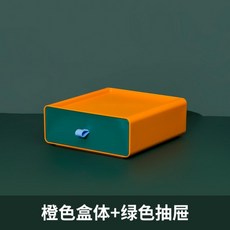 다용도 서랍 수납함 아빠차트 퍼니큐브 던킨미닐멀웍스 문구서류잡동사니정리박스 커피빈폴딩박스, 오렌지박스+그린 서랍