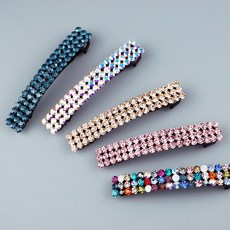스와로브스키 스톤 러블리 일자 자동핀 (8cm) 11 color 보석머리핀 럭셔리머리핀 큐빅머리핀