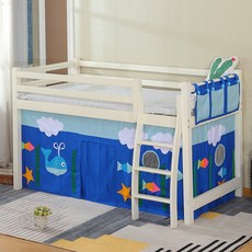 어린이 침대커텐 실내 텐트 1층 커텐 프린세스 하우스 작은집 침대 침대커텐, 02호 고래 2면 커튼