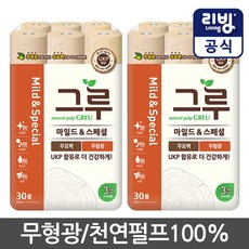 [삼정펄프] 그루 마일드 앤 스페셜 화장지 30롤x2(총60롤) 화장지/롤휴지