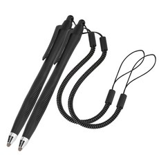 Universal Stylus Precision 3mm Thin Tip Stylus 터치 스크린 스테이드 용 용량 성을위한 스프링 호스가있는 터치 스크린 펜, 한개옵션1, 검은색