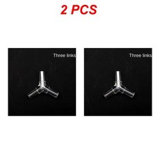 어항 에어 펌프 커넥터 티 십자 엘보 제어 밸브 파이프 튜브, 7.Crystal Tee 2pcs, 1개