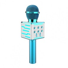 DS868 무선 마이크로 폰 모니터링 LED 쿨 라이트 효과 매직/믹스 노이즈 캔슬링 라이브 1 세트, 03 파란, 01 파란