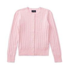 해외 상품 Polo Ralph Lauren Big Girls Cable-Knit Cotton Cardigan 빅키즈 폴로 여아 케이블 니트 스웨터 가디건 348692