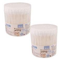 강아지 위생 면봉 60개입 2P 순면 이물질 눈꼽 귀지, 2개, 60개