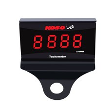 Koso 미니 타코미터 RPM 미터 BMW YAMAHA KAWASAKI Racing Motorcycle 용 디지털 스퀘어 LCD 디스플레이 엔진 Tach Hour Meter Gau