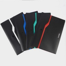 블루하트 다용도 수납 편리한 블랙 3만원대 선물 심플 똑딱이 A4 서류화일-색상랜덤x10개 E-1658083, 10개한묶음, 색상랜덤