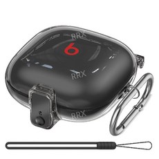 비츠 핏 프로 케이스 Apple Beats Fit Pro 보호 케이스 커버 투명, 스모크블랙