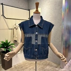 [에이비에프지(대백)] AOY1HV34B_배색 데님 베스트