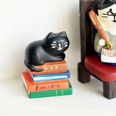 데꼴 고양이 도서관 미니어처 피규어 12종, 책이 베게냥