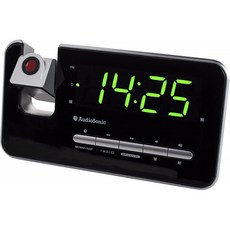 스페인직송 오디오소닉 CL-1492 - 두 개의 알람 시계 FM 라디오 프로젝터, 단일옵션, 단일옵션
