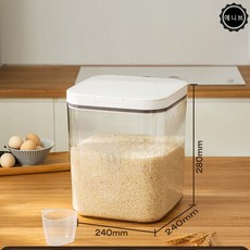 다용도 잡곡통 쌀통 애견 곡물통 원터치 오픈 투명 통, 1개