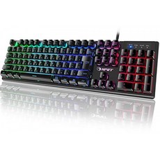NPET 게이밍 키보드 LED 백라이트 7 색 防撥水 usb 26 키 방지 충돌 키보드 각도 조절 2 년간 무상 품질 보증 키캡 풀러있는 K10, 단일상품, 단일상품