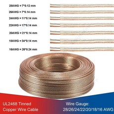 LED 스트립 조명 스피커용 전선 오디오 태양광 패널 팬 UL2468 28 26 24 22 20/18 AWG 5 m 100m 2 핀, 30m, 22AWG, [04] 22AWG, 1개