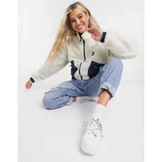 Tommy Jeans reversible Sherpa jacket in ecru