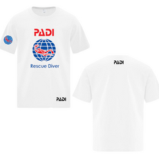 PADI 스쿠버 다이빙 티셔츠 반팔티 반소매 M0032