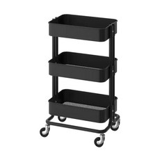 IKEA 이케아 트롤리 카트선반 RASKOG 카트, 블랙