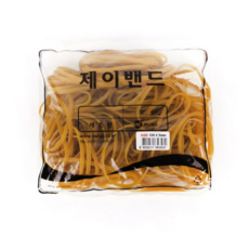 제이밴드 10000 고무밴드 120 x 5 mm, 노란색상, 3개