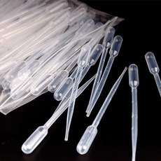 투명 액체 용액 플라스틱 일회용 스포이드 학교 과학 실험실 향수 디퓨져 실험 3ml, 100개