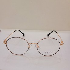 동그리안경 TOPS 2229 50 블랙로즈골드 동글이메탈 안경테